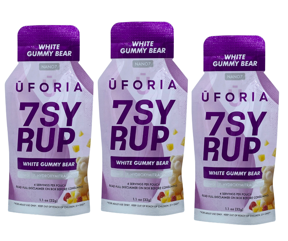 Uforia 7Syrup – Hydro - White Gummy Bear (40mg Pouches)