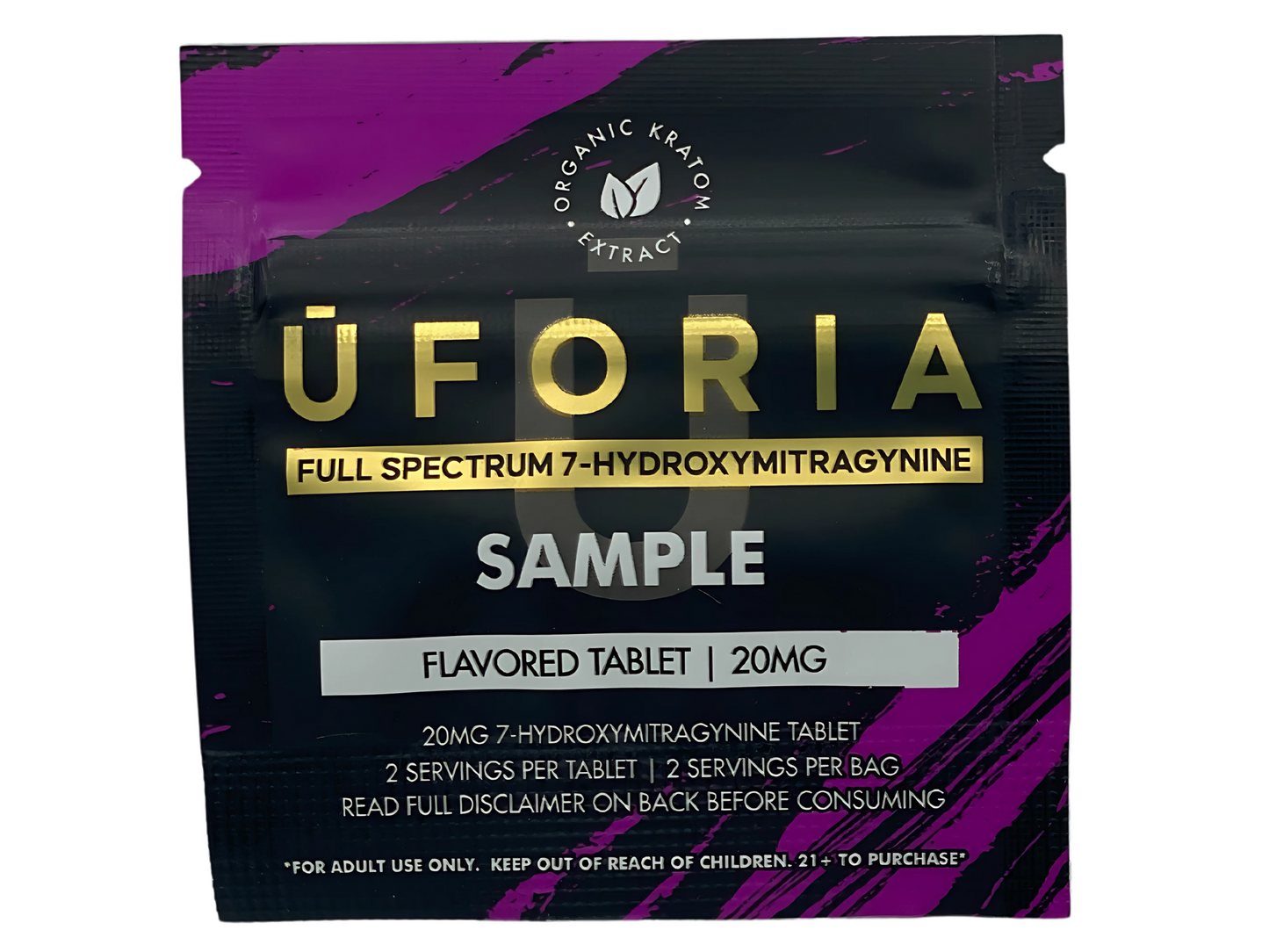 Uforia Full Spectrum 7-Hydroxy | Flavored Tablet | 20mg | 2 Servings